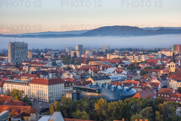 Cityscape of Graz from Schlossberg