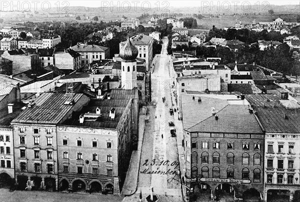 From the tower of the parish church of St. Nicholas onto St. Geiststrasse