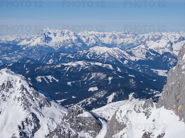 Blue sky over winter landscape