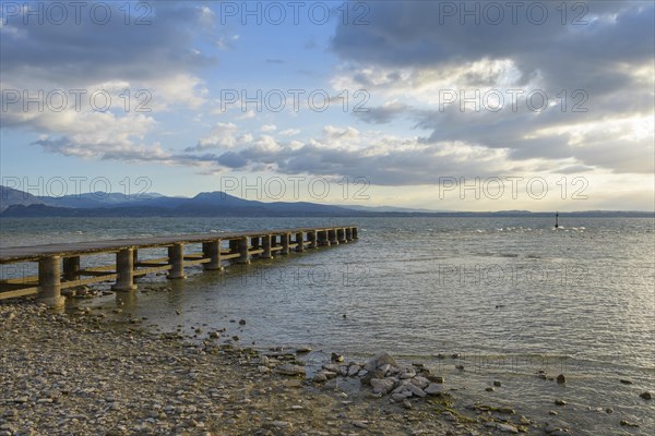 Wooden jetty on the lake