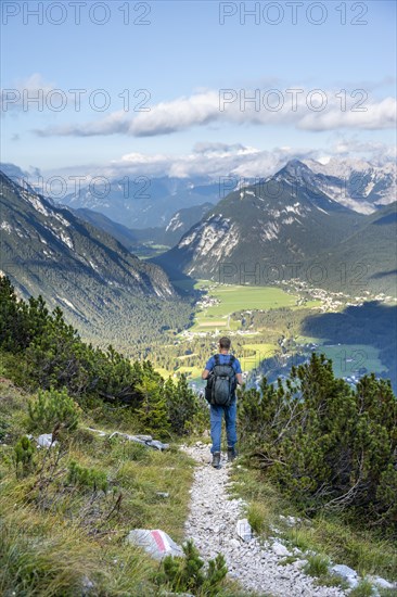 Hiker on hiking trail