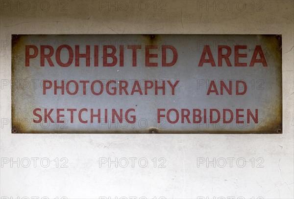 Prohibited Area Photography and Sketching Forbidden