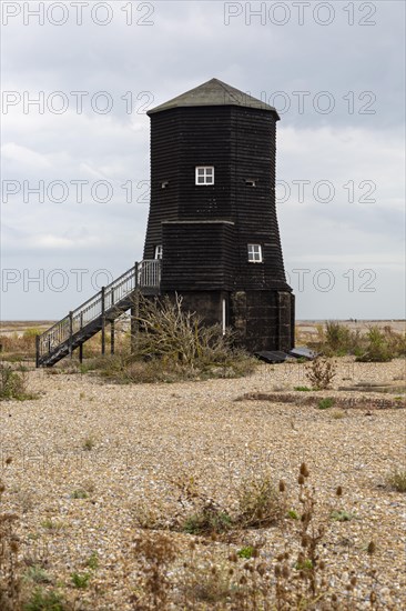 Black Beacon building at former Atomic Weapons Research Establishment now a nature reserve