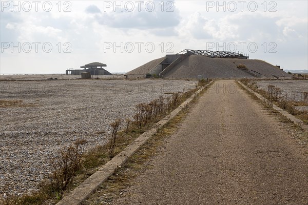 Abandoned military bomb testing buildings