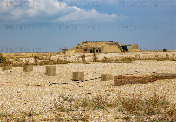 Abandoned military bomb testing buildings