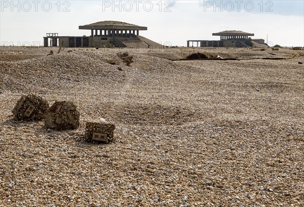 Abandoned military bomb testing buildings