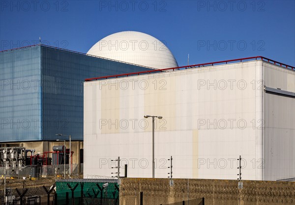 White dome PWR Pressurised Water Reactor nuclear power station