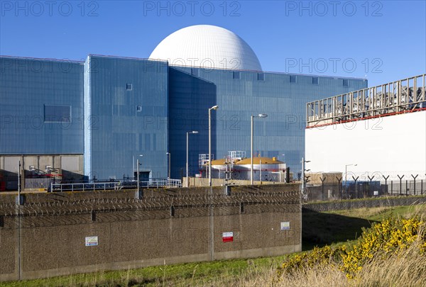 White dome PWR Pressurised Water Reactor nuclear power station