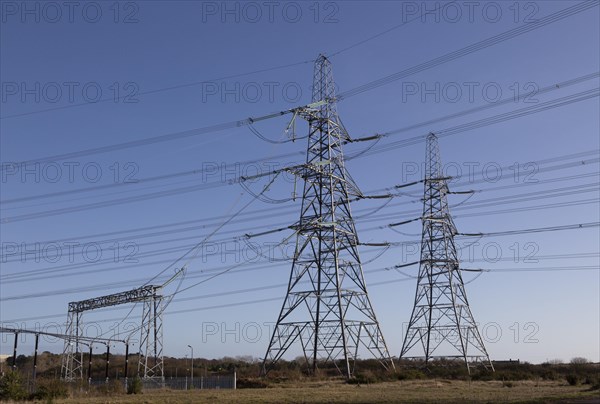 Inner Gabbard Offshore wind farm electricity substation connection to National Grid power lines