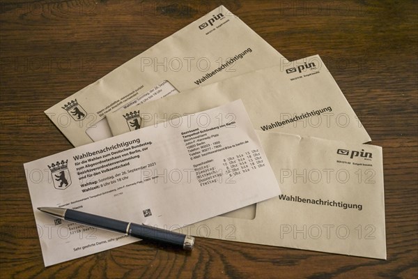 Letters Election Notification Bundestag Election and State Election Berlin 2021