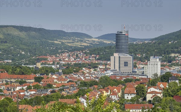 City panorama with Jentower