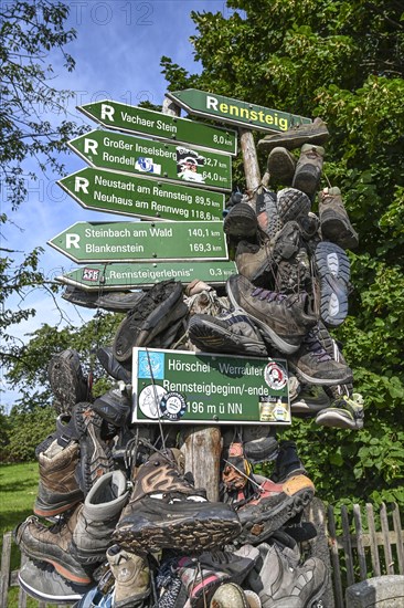 Start of Rennsteig hiking trail