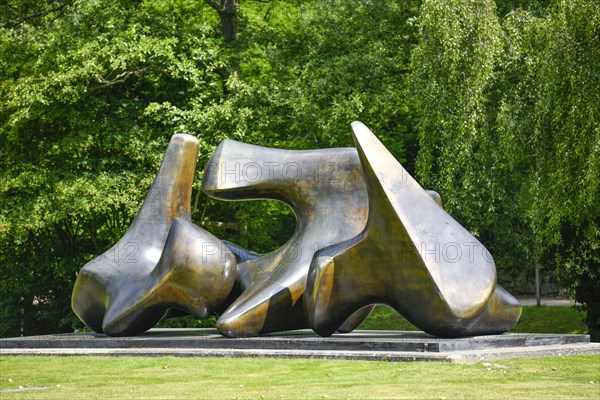 Henry Moore Large Vertebrae Bronze Sculpture Park