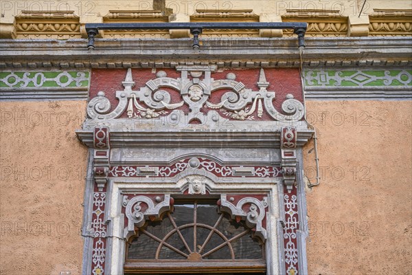 Gable of a door in the castle courtyard