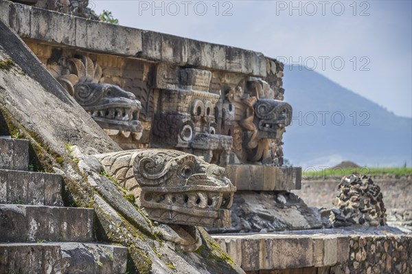Head Sculptures Temple of Quetzalcoatl