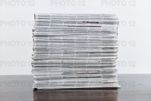 Stack of newspapers