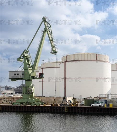 Tank farm for mineral oil at Westhafen in Berlin