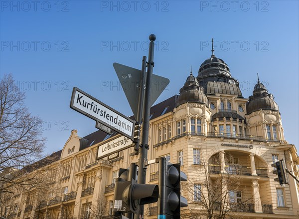 Historic old building on Kurfürstendamm corner Leibnizstraße