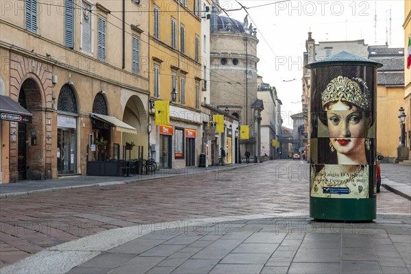 Advertising column in Parma