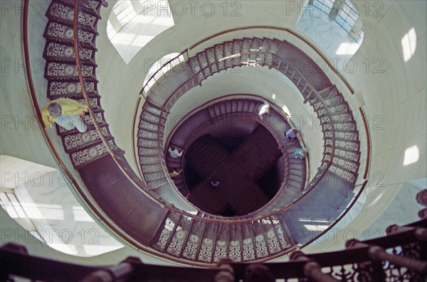 Spiral staircase in the central tower