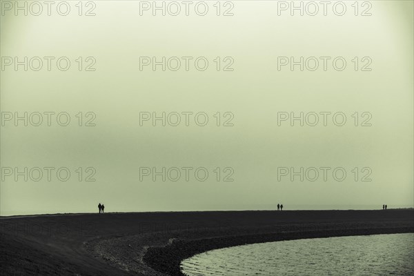 Walkers on the North Sea coast