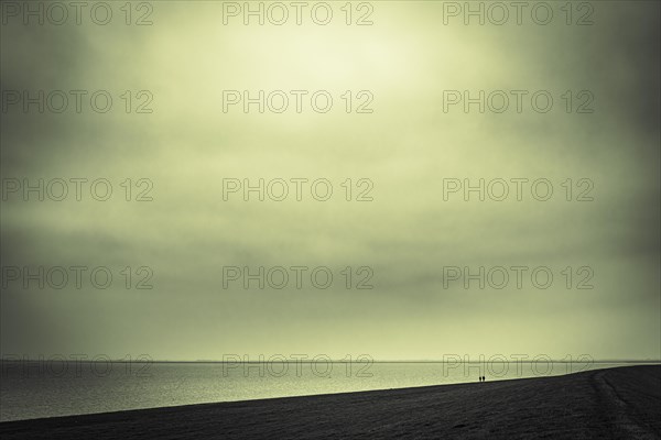 Walkers on the North Sea coast