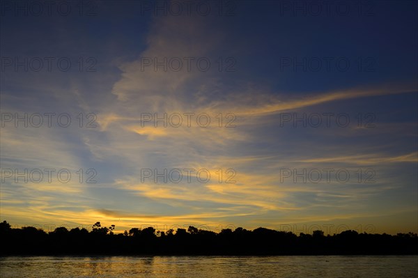 Landscape at Rio Sao Lourenco at sunset