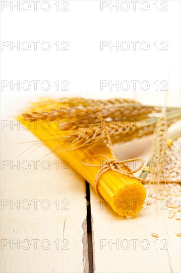 Organic Raw italian pasta and durum wheat grains crop