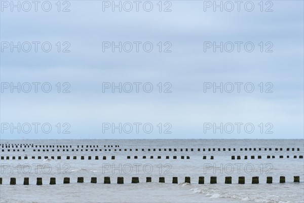 Breakwater in the sea