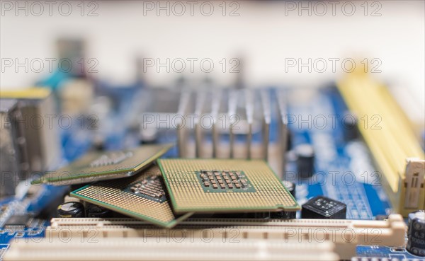 Close up of a motherboard