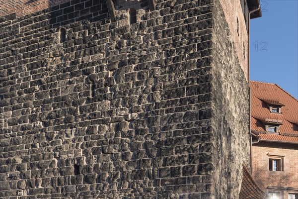 Wall structure of the historic pentagonal tower