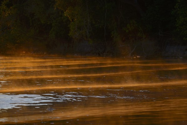 Haze on the Rio Sao Lourenco at sunrise