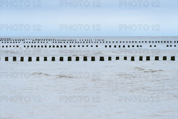 Breakwater in the sea