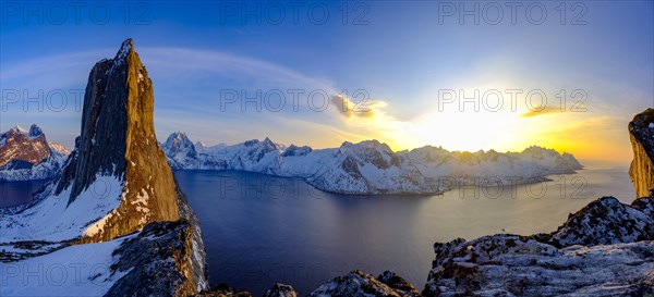 Panorama shot at sunset