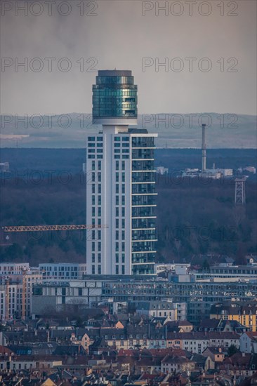 View of the Henninger tower. Frankfurt