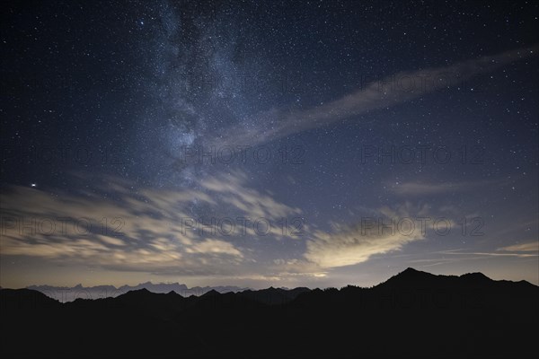 View of the Milky Way and Furka Pass Road from Portlakopf