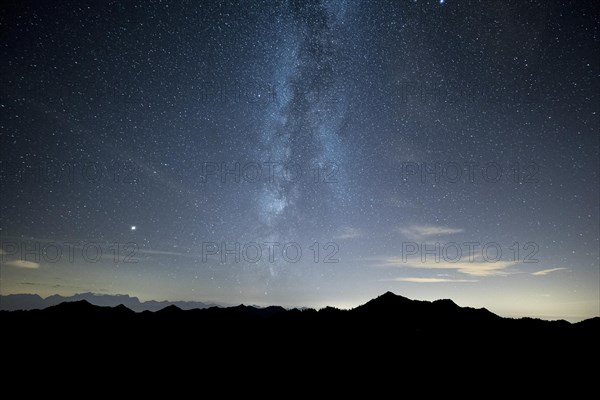 View of the Milky Way and Furka Pass Road from Portlakopf