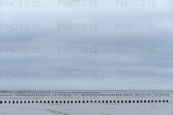 Breakwater in the sea