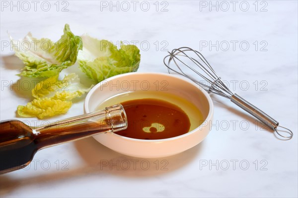 Bowl with cooking oil and aceto balsamico