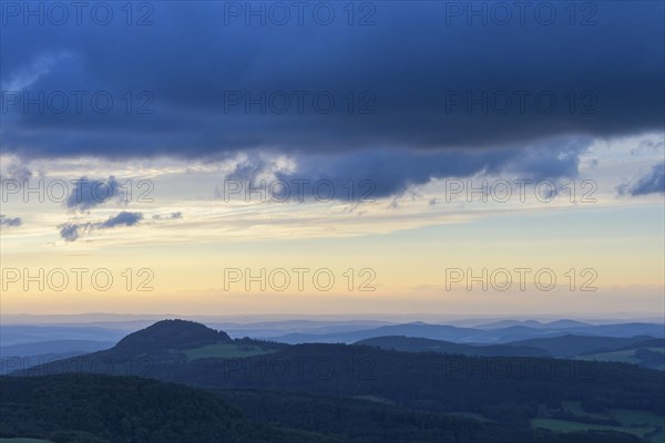 Landscape with clouds at sunset