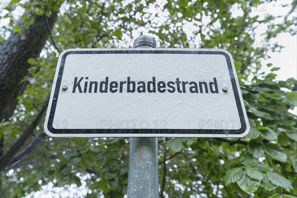 Children's beach sign