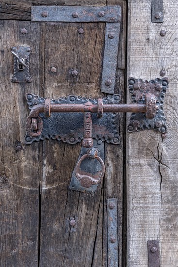 Iron forged padlock with lock