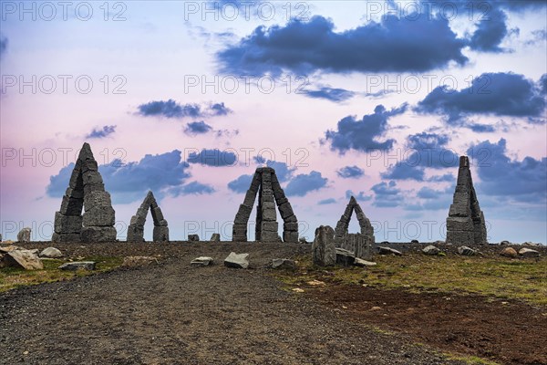 Gravel path to the Arctic Henge monument