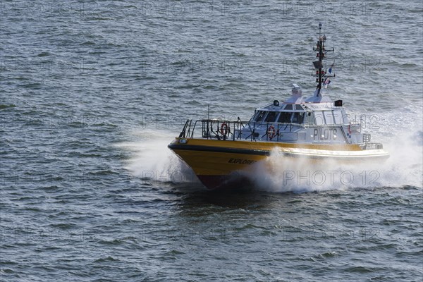 Pilot boat in harbor