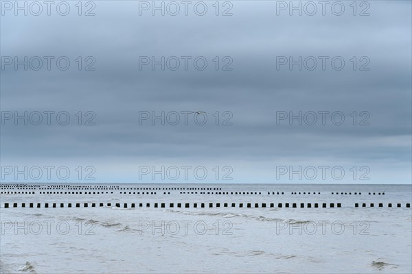 Breakwater in the sea