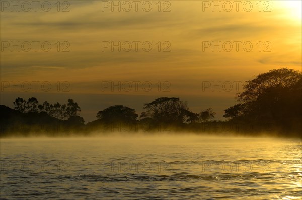 Haze on the Rio Sao Lourenco at sunrise