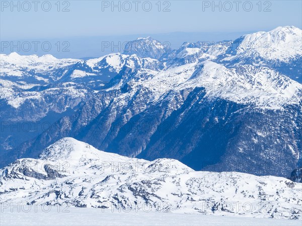 Blue sky over winter landscape