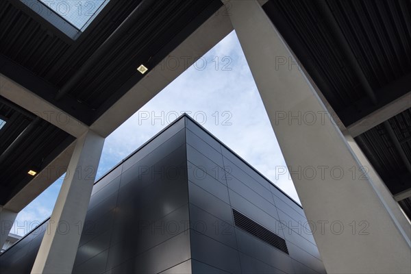 Architectural detail of the terminal of Berlin-Brandenburg BER Airport