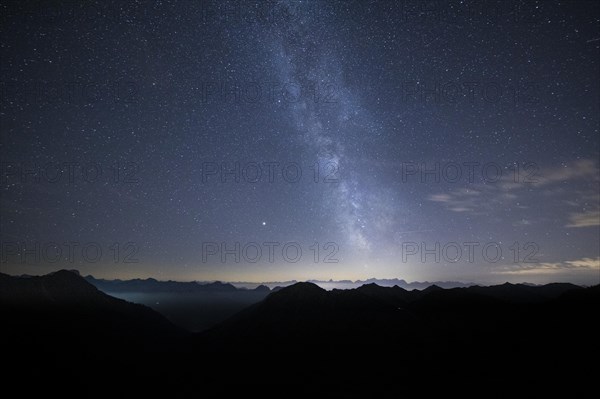 View of the Milky Way and Furka Pass Road from Portlakopf