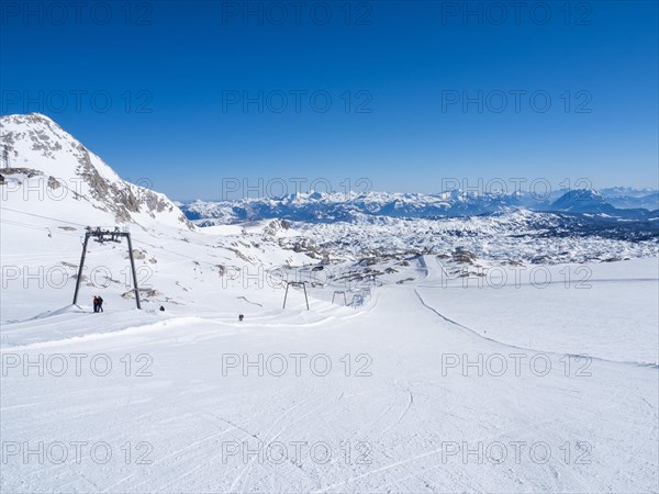 Blue sky over winter landscape